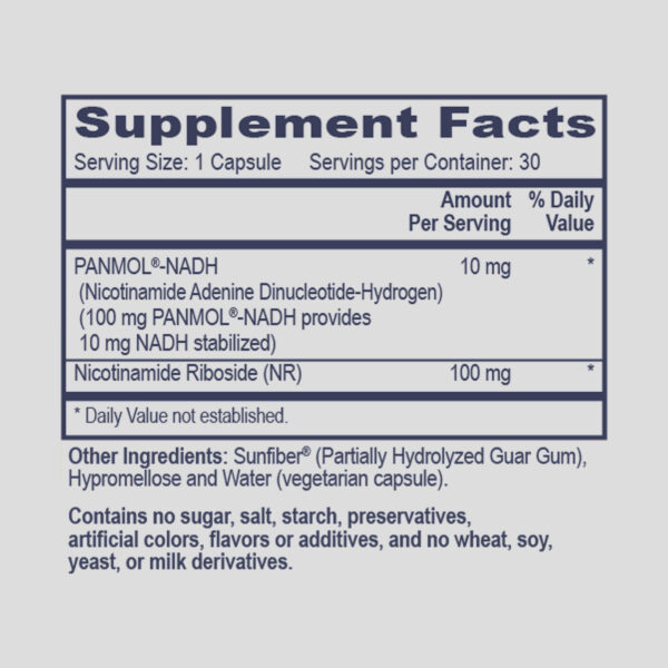 Pro NADH supplement ingredients