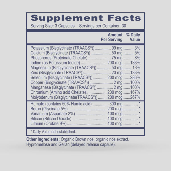 multi-mins supplement ingredients