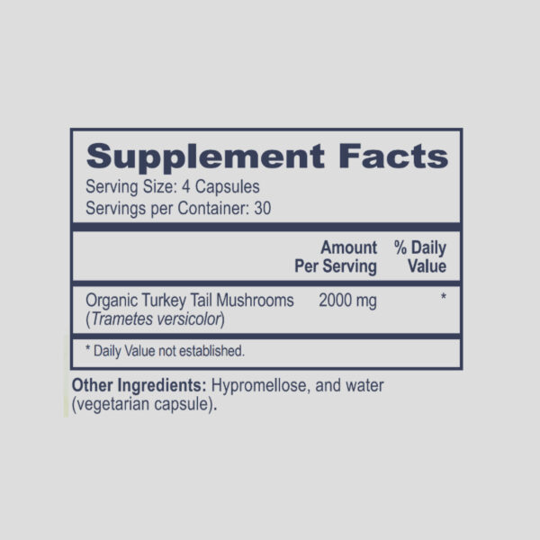 Ingredient image of Turkey Tail Mushroom supplement.