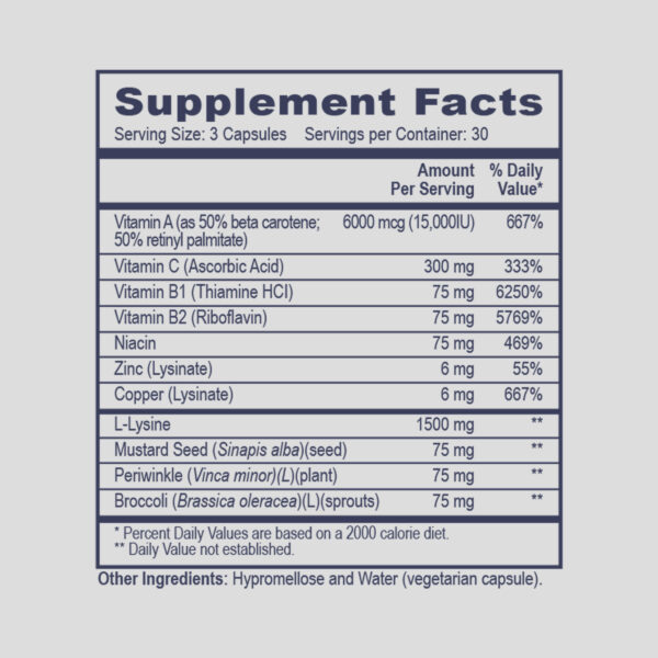 Viroplex supplement ingredients