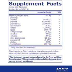 Digestive Enzymes Ultra Ingredients