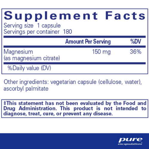 Magnesium Citrate ingredients