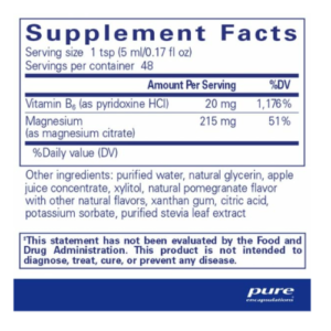 Liquid magnesium from Pure Encapsulations ingredients