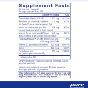B-complex Plus from Pure Encapsulations ingredients