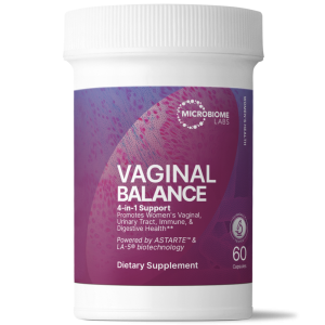 Vaginal Balance probiotic bottle by Microbiome Labs