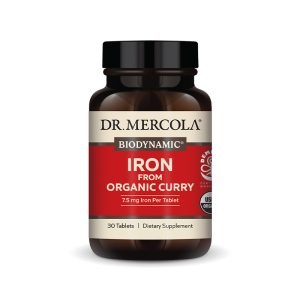 Biodynamic iron from Organic Curry supplement bottle