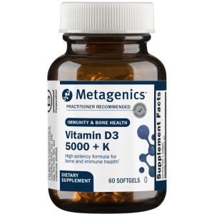 Metagenics Vitamin D3 + K supplement bottle