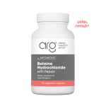 Betaine HCL w/ pepsin supplement bottle