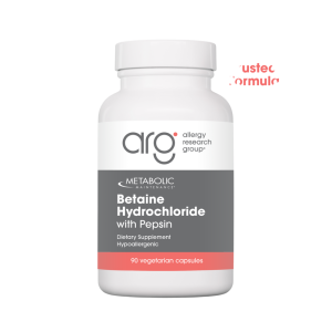 Betaine HCL w/ pepsin supplement bottle