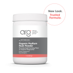 Organic psyllium husks powder supplement bottle