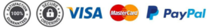 Credit Card Symbols paypal, visa, mastercard