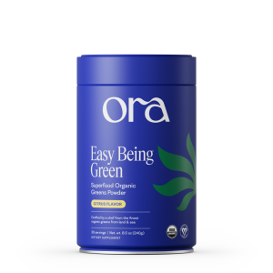 Ora Organic easy being green super greens supplement container